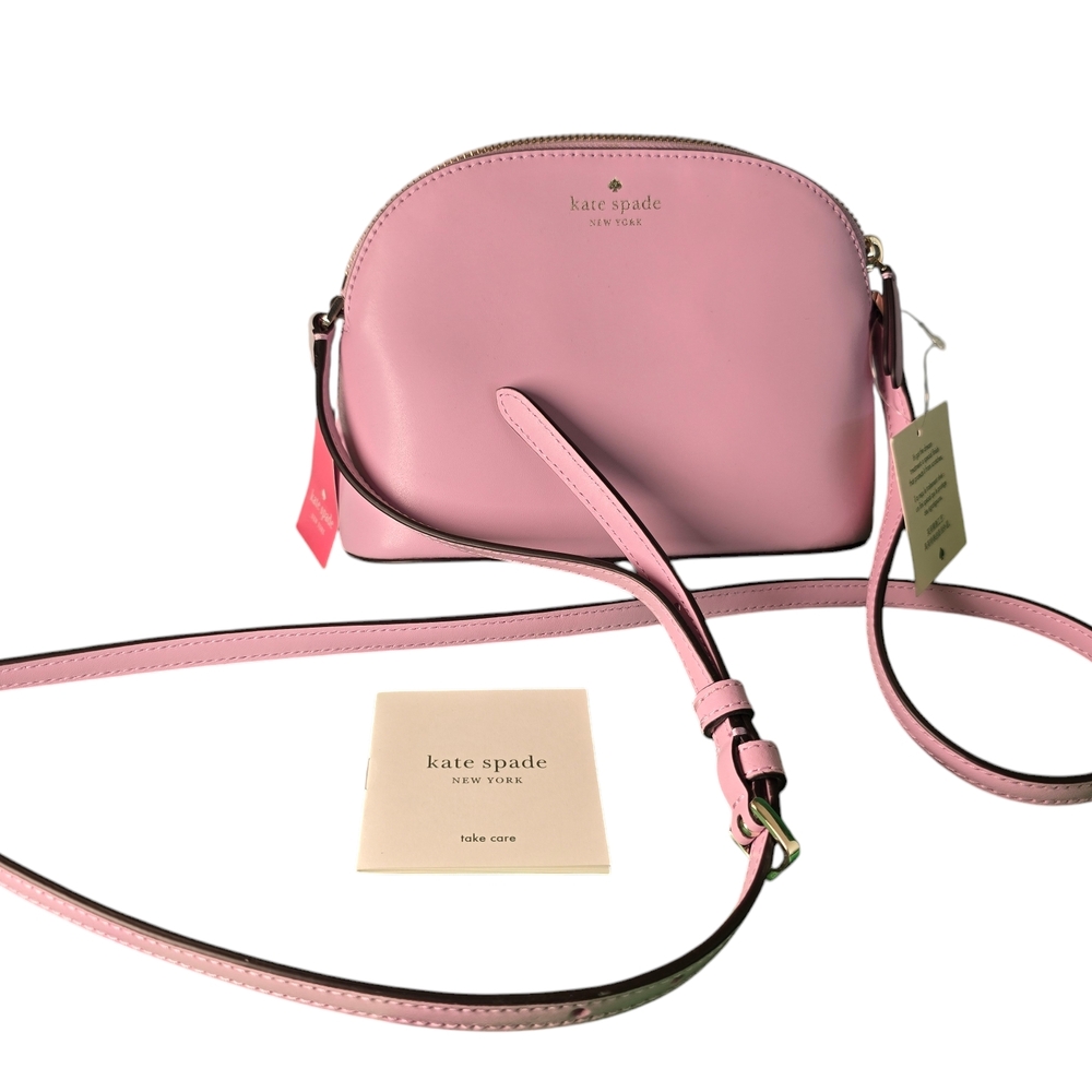 Kate Spade Purple Crossbody Bag with Textured Leather and Gold Accents